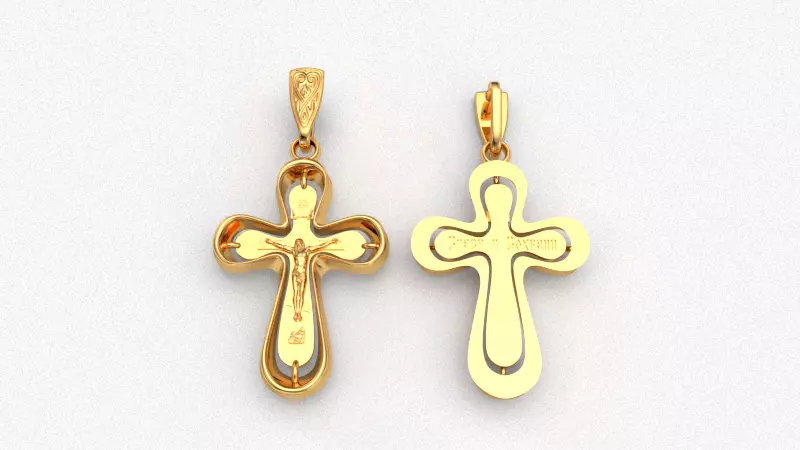 Cross ortodox 3D print model 3D print model_0