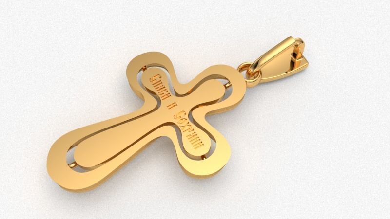 Cross ortodox 3D print model 3D print model_2