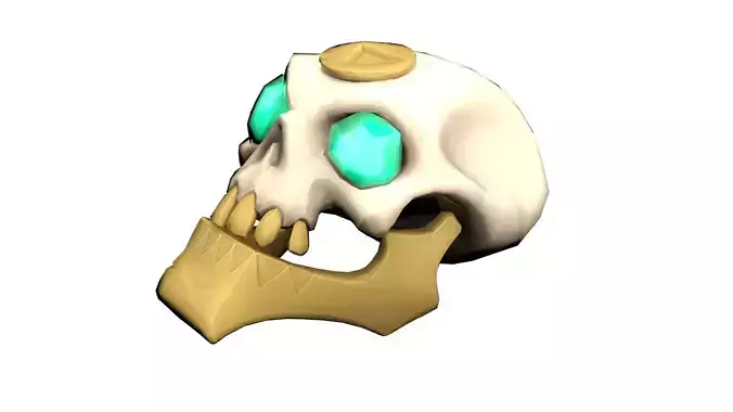 Sea of Thieves - Gold Hoarder Skull 3D Model