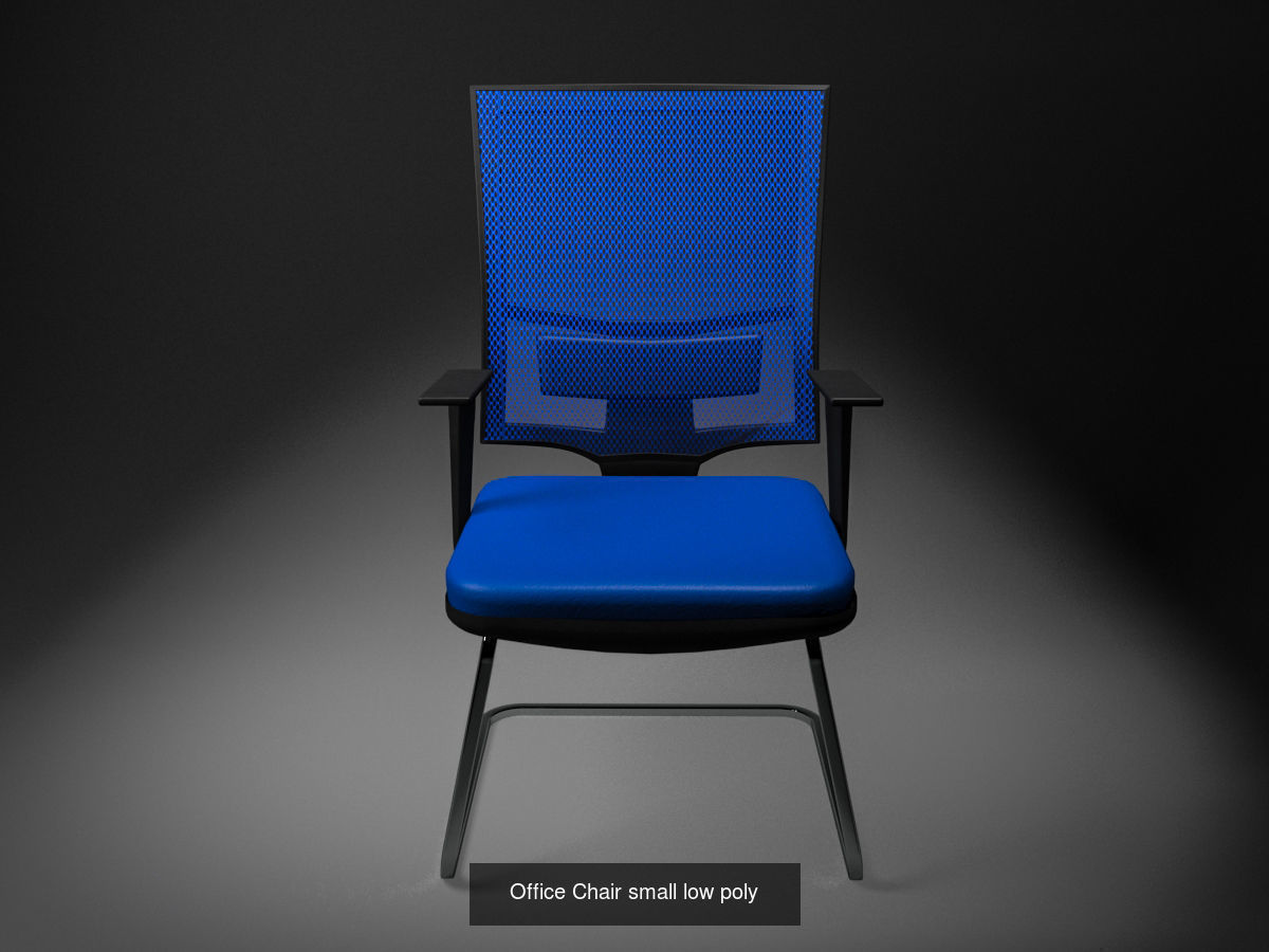 Office Chair low poly 3D Model Collection_10