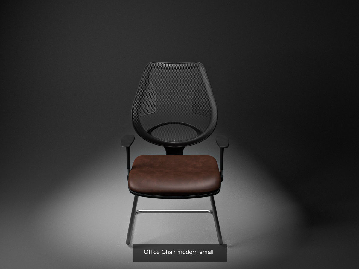 Office Chair low poly 3D Model Collection_13