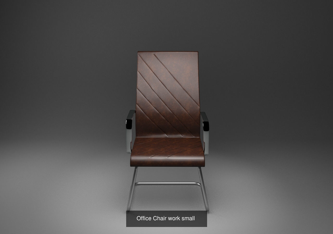 Office Chair low poly 3D Model Collection_17