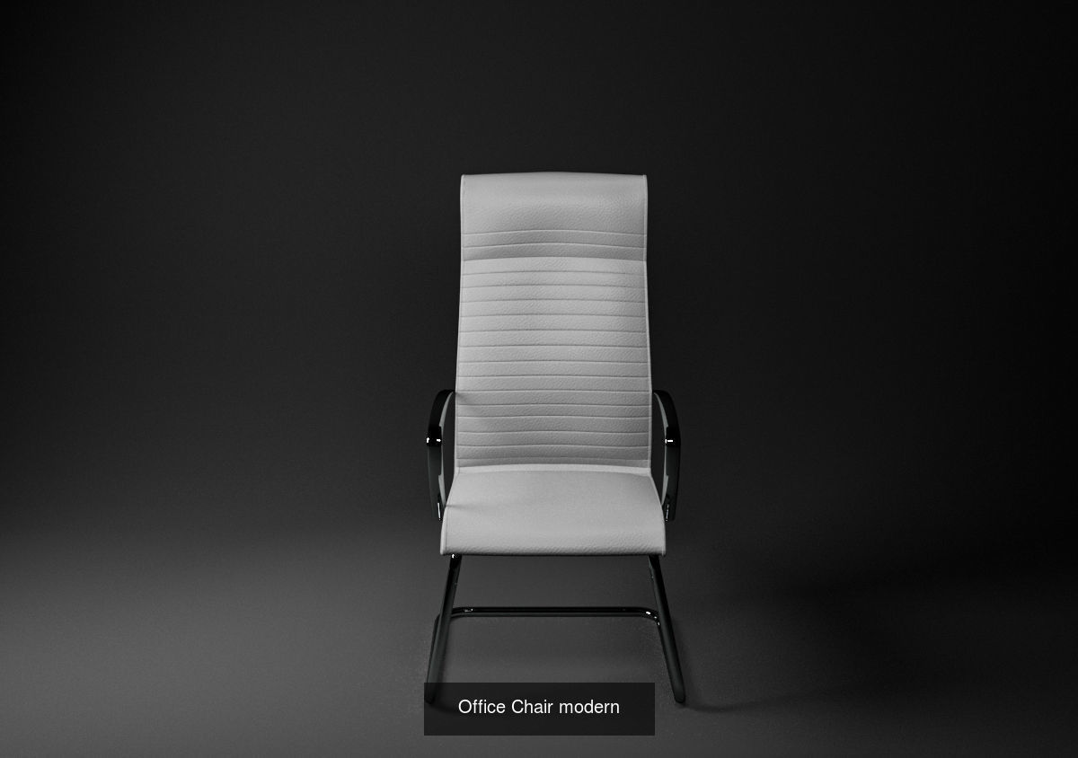Office Chair low poly 3D Model Collection_15