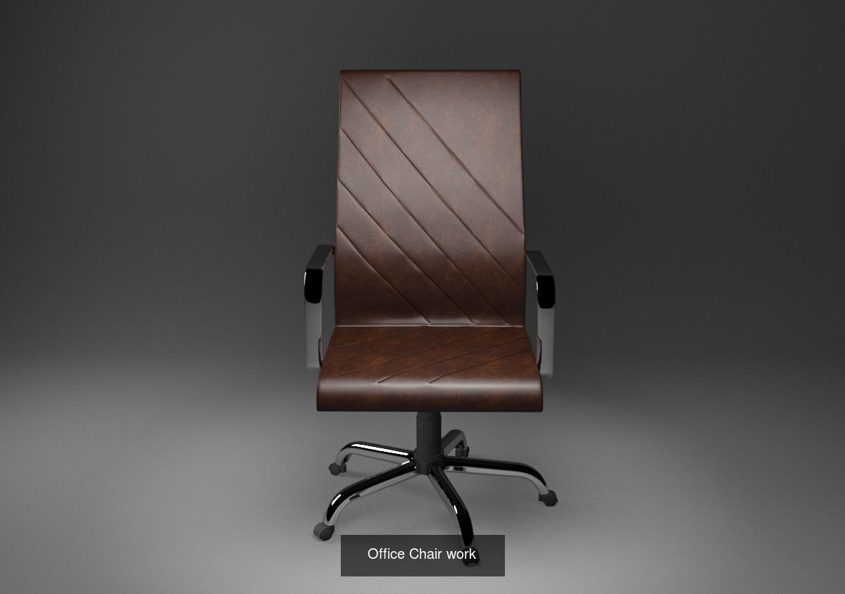 Office Chair low poly 3D Model Collection_16