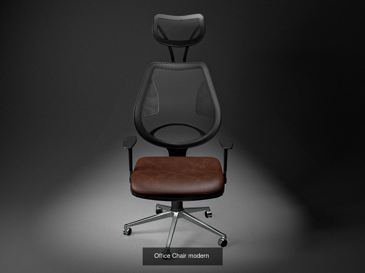 Office Chair low poly 3D Model Collection_12