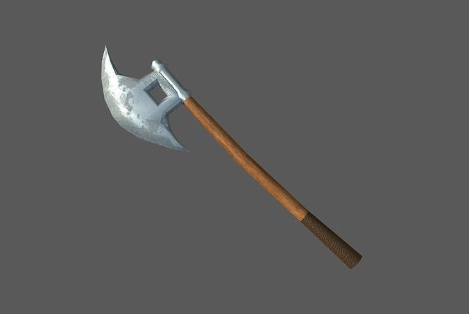 Viking axe Low-poly 3D model