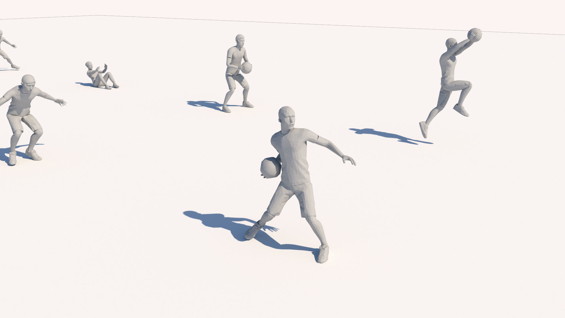lowpoly people in motion pack  Low-poly 3D model_8