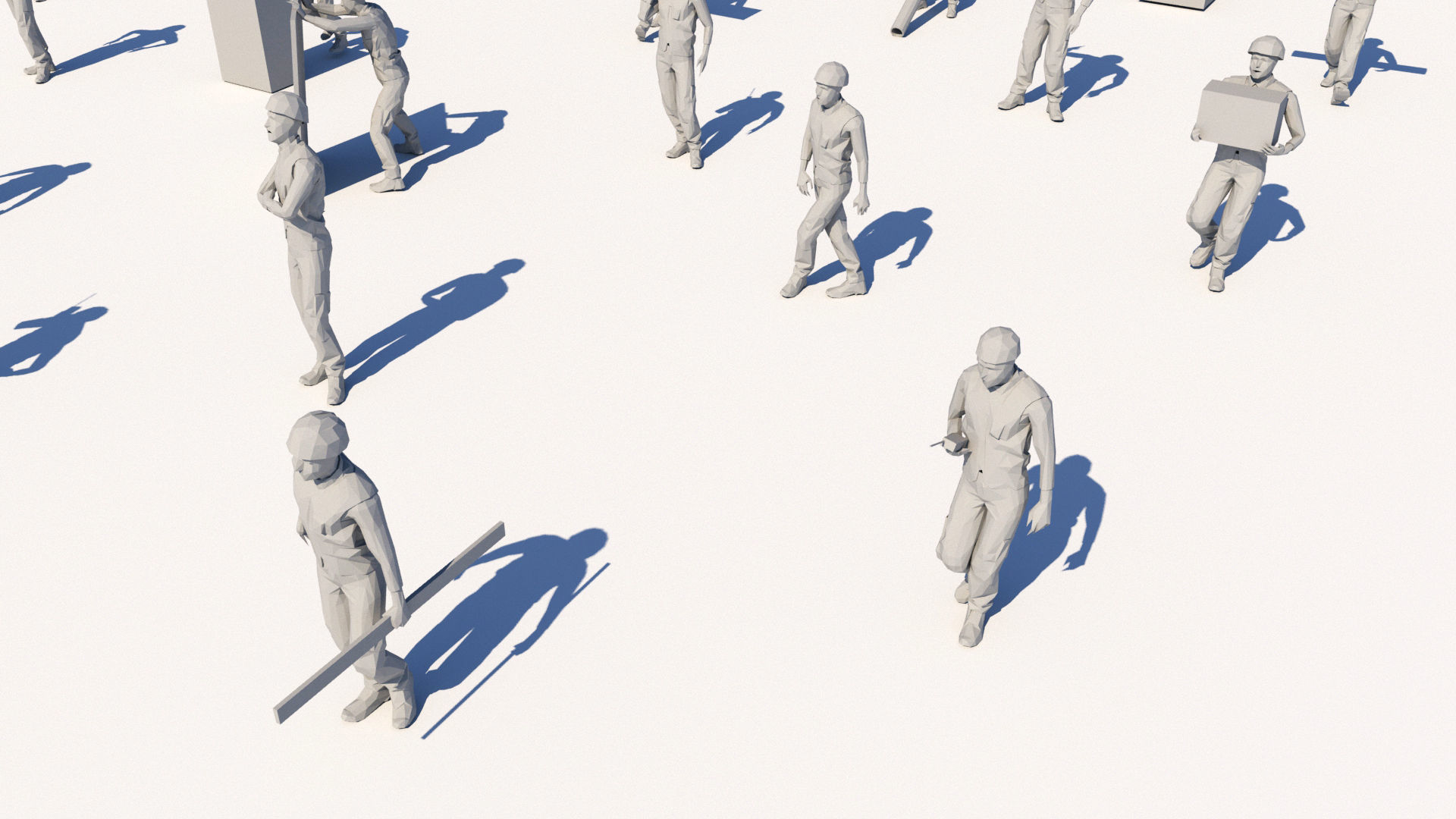 lowpoly people in motion pack  Low-poly 3D model_19