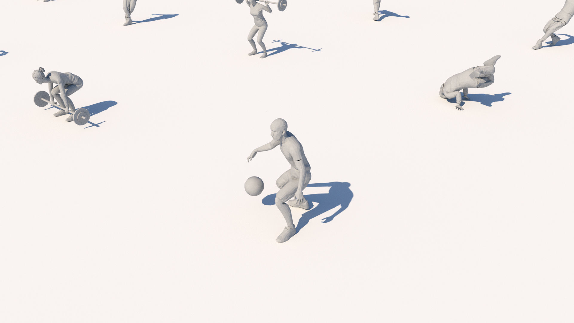 lowpoly people in motion pack  Low-poly 3D model_14