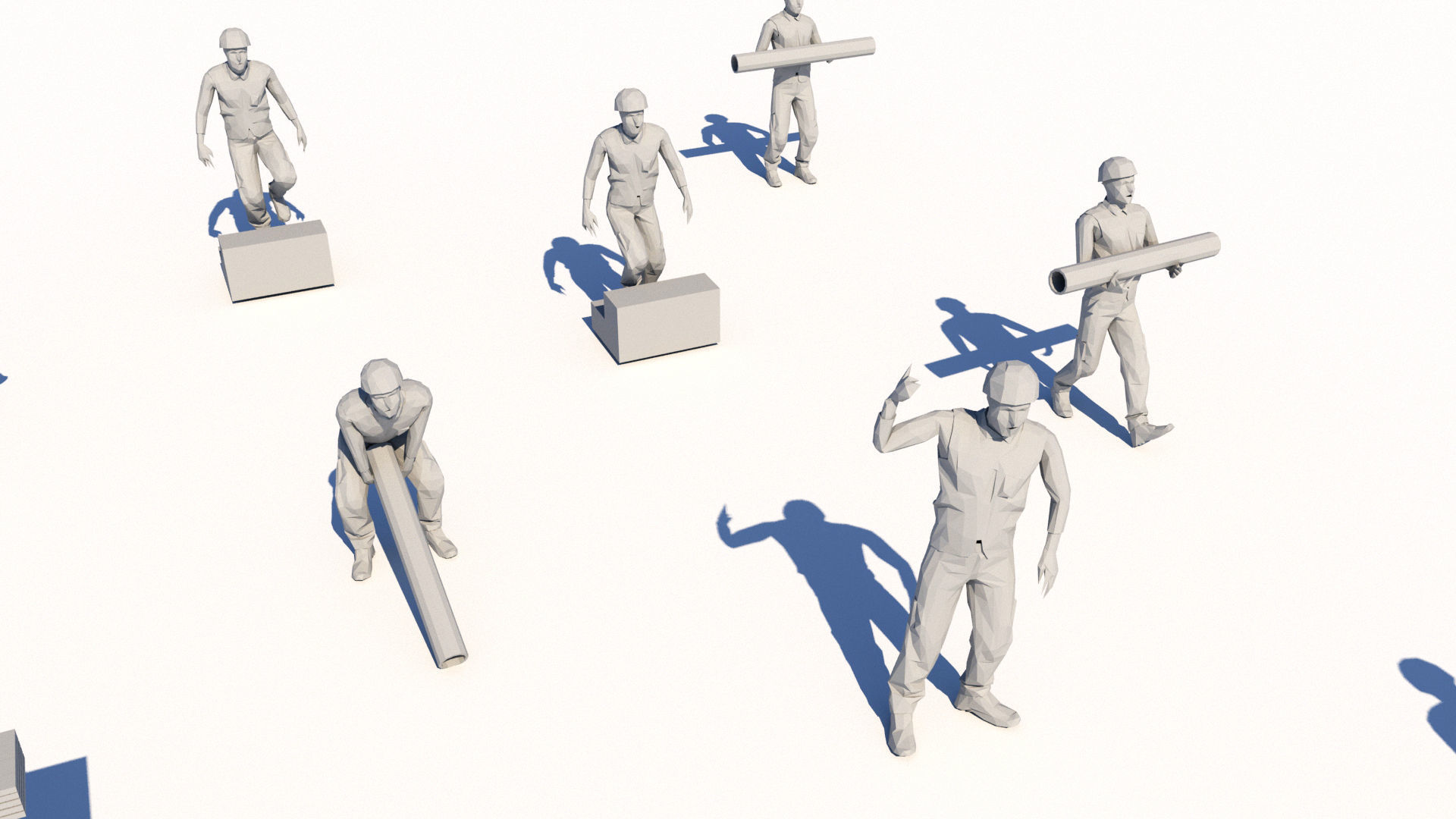 lowpoly people in motion pack  Low-poly 3D model_21