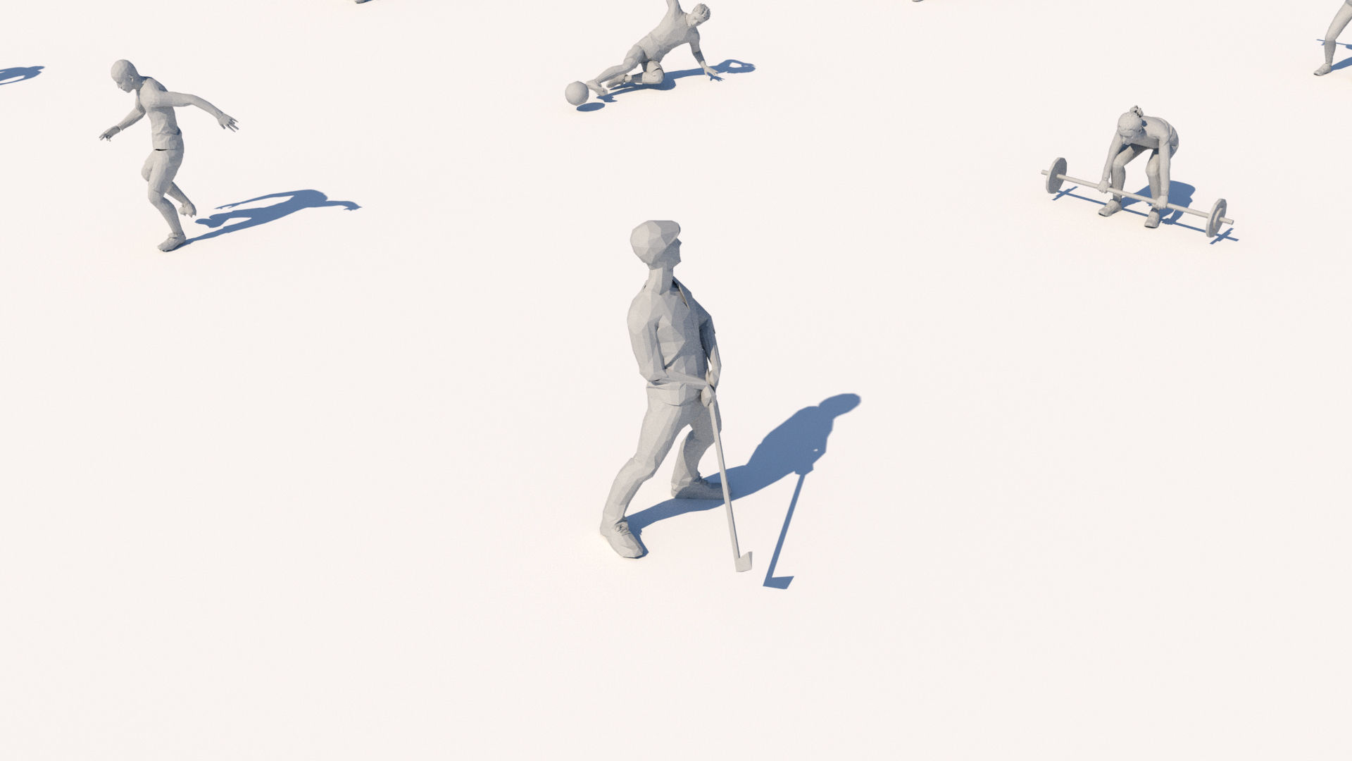 lowpoly people in motion pack  Low-poly 3D model_10
