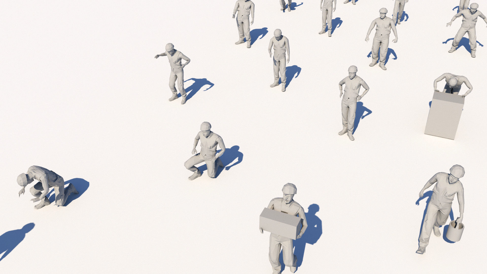 lowpoly people in motion pack  Low-poly 3D model_22