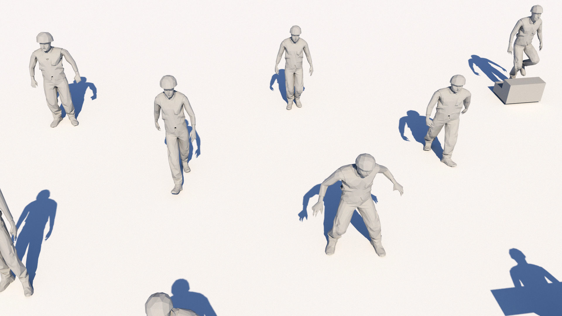 lowpoly people in motion pack  Low-poly 3D model_20