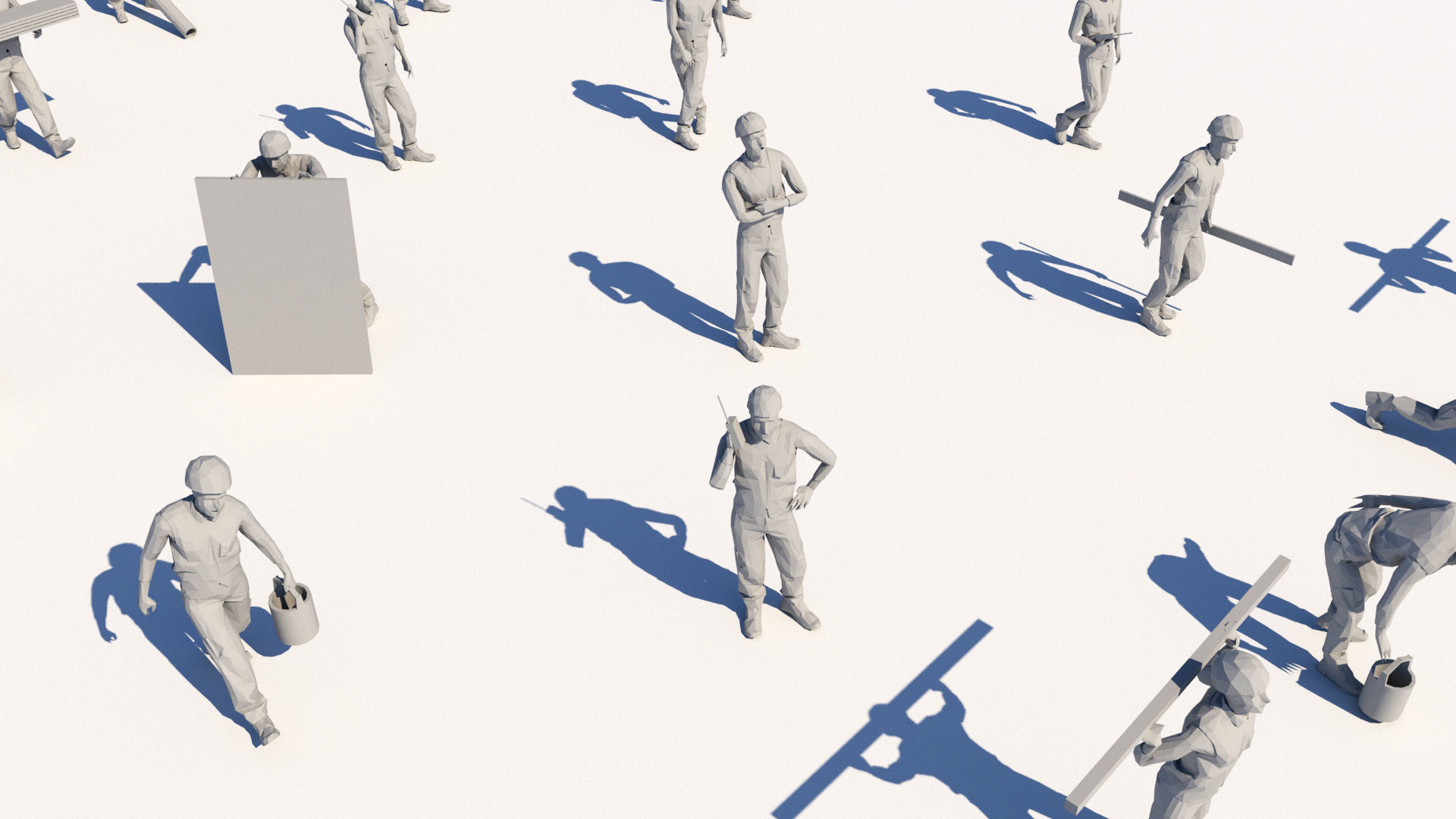 lowpoly people in motion pack  Low-poly 3D model_18