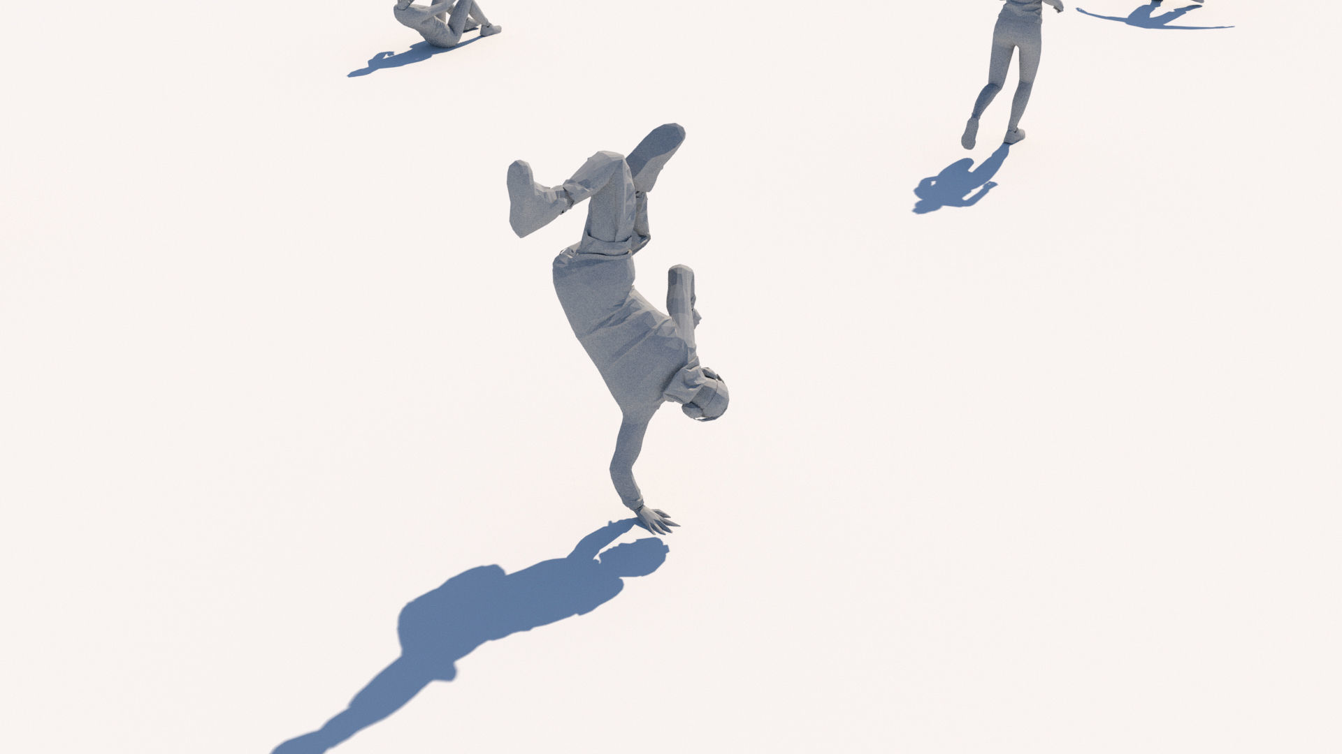 lowpoly people in motion pack  Low-poly 3D model_2