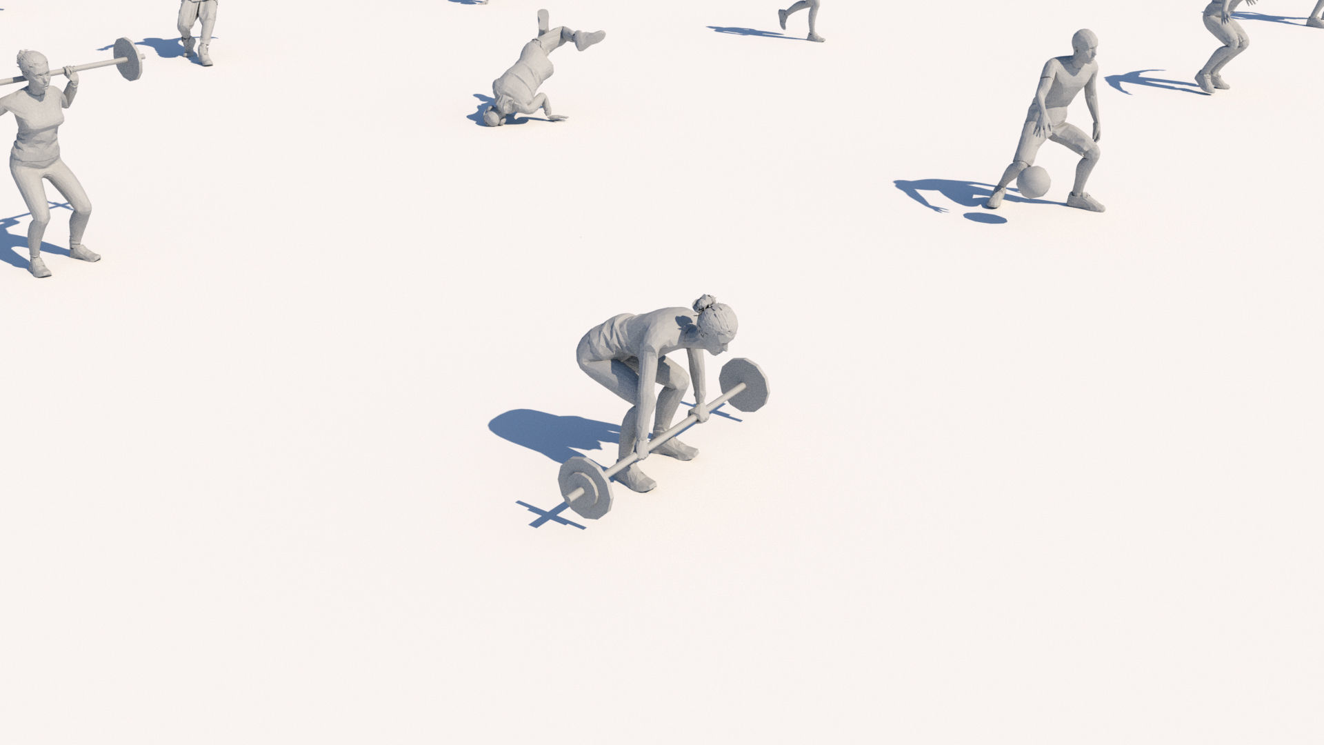 lowpoly people in motion pack  Low-poly 3D model_6