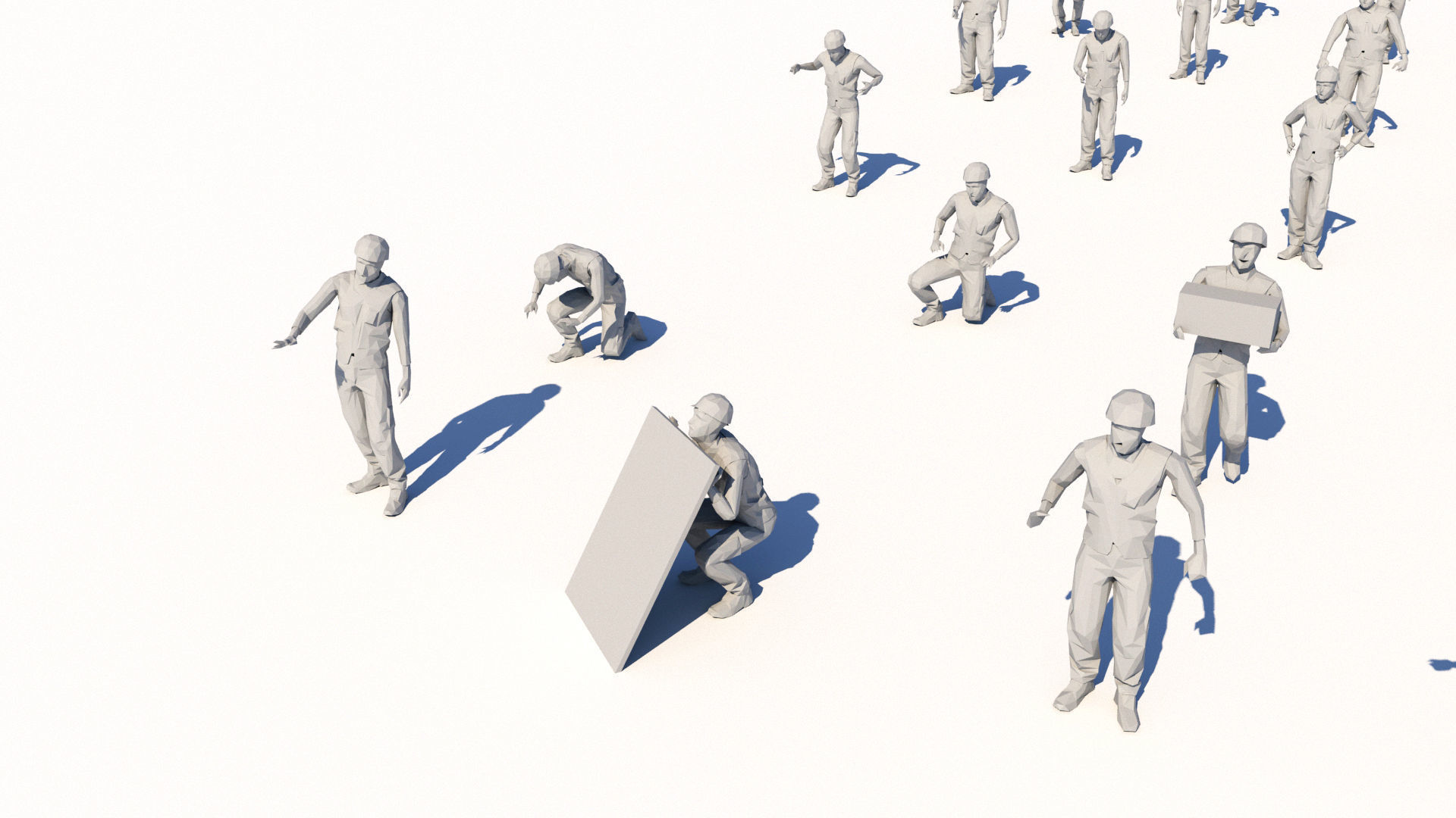 lowpoly people in motion pack  Low-poly 3D model_17