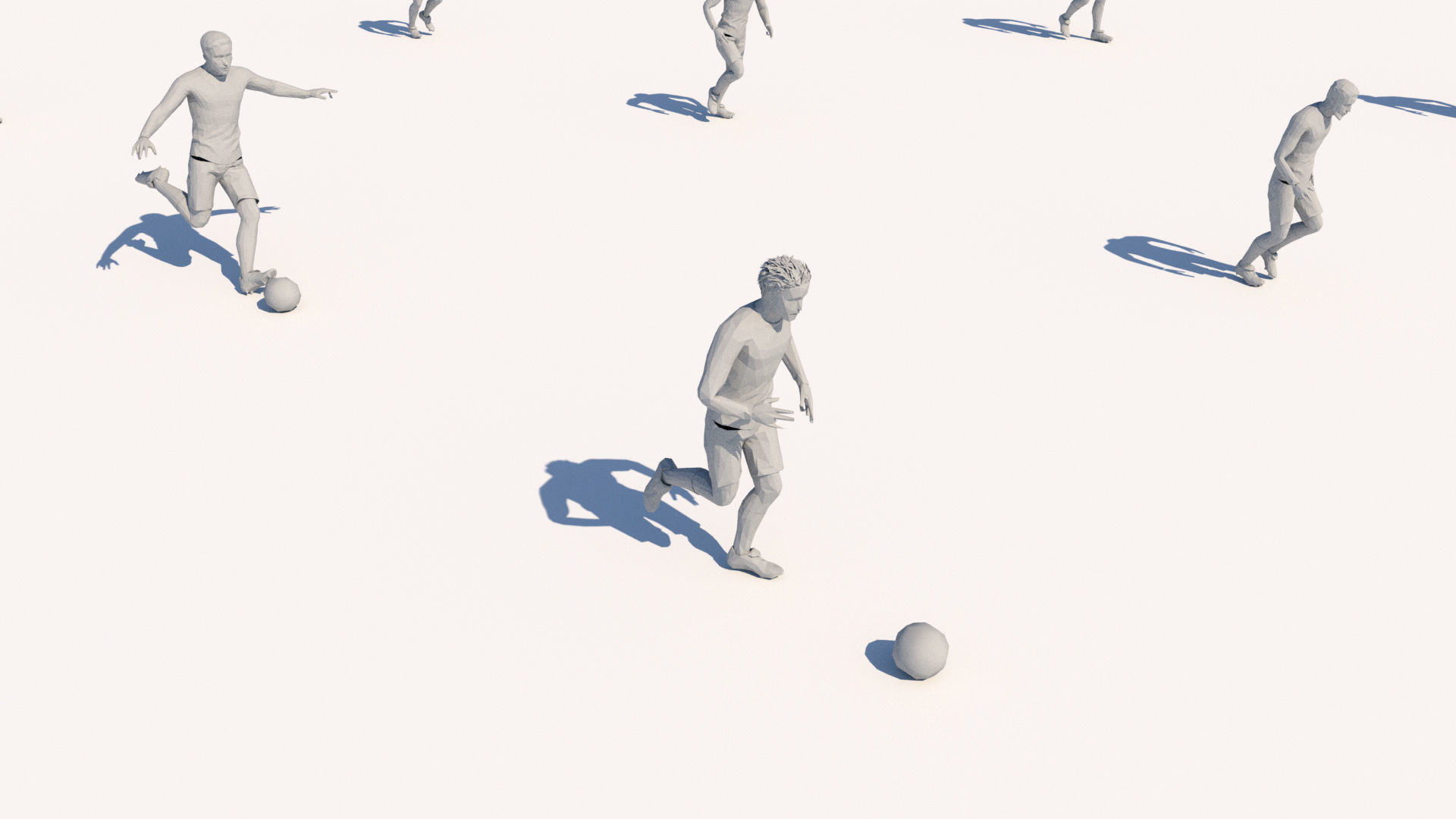 lowpoly people in motion pack  Low-poly 3D model_3