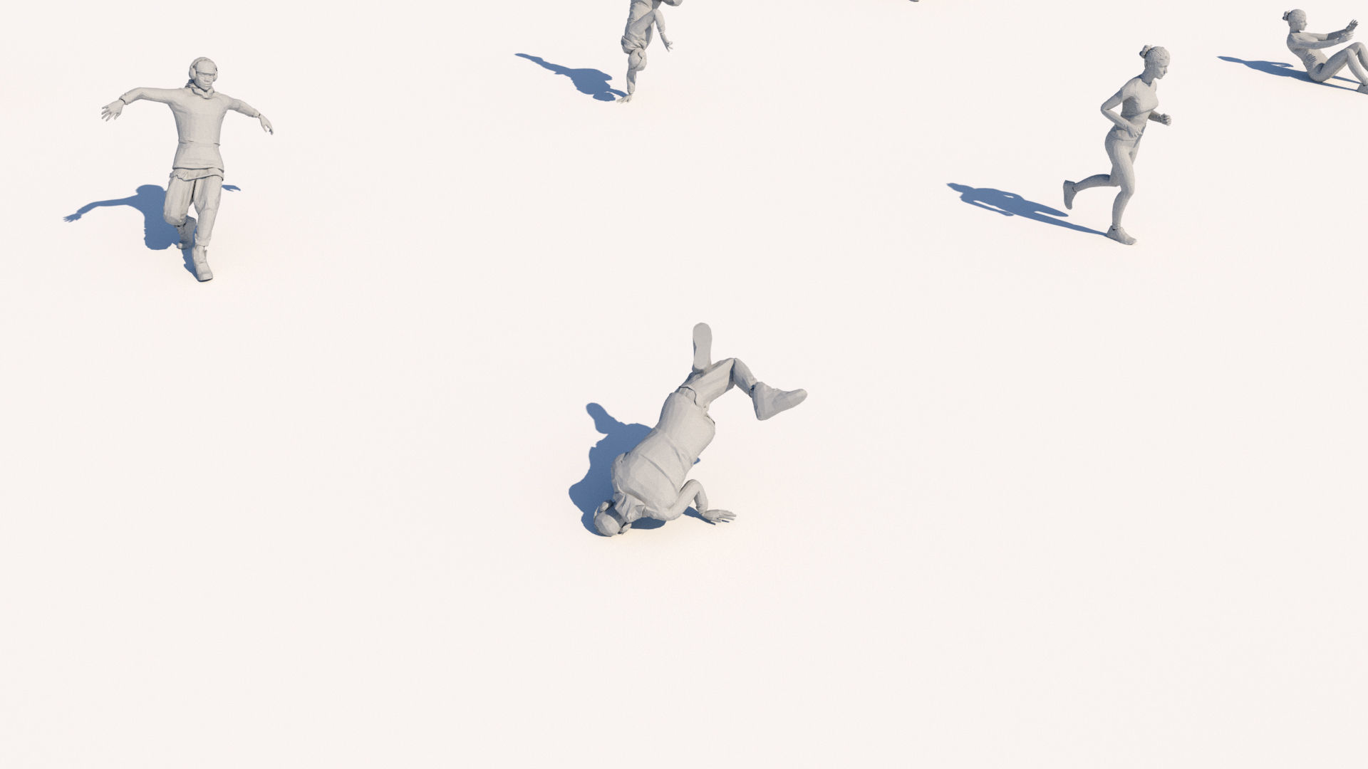 lowpoly people in motion pack  Low-poly 3D model_12