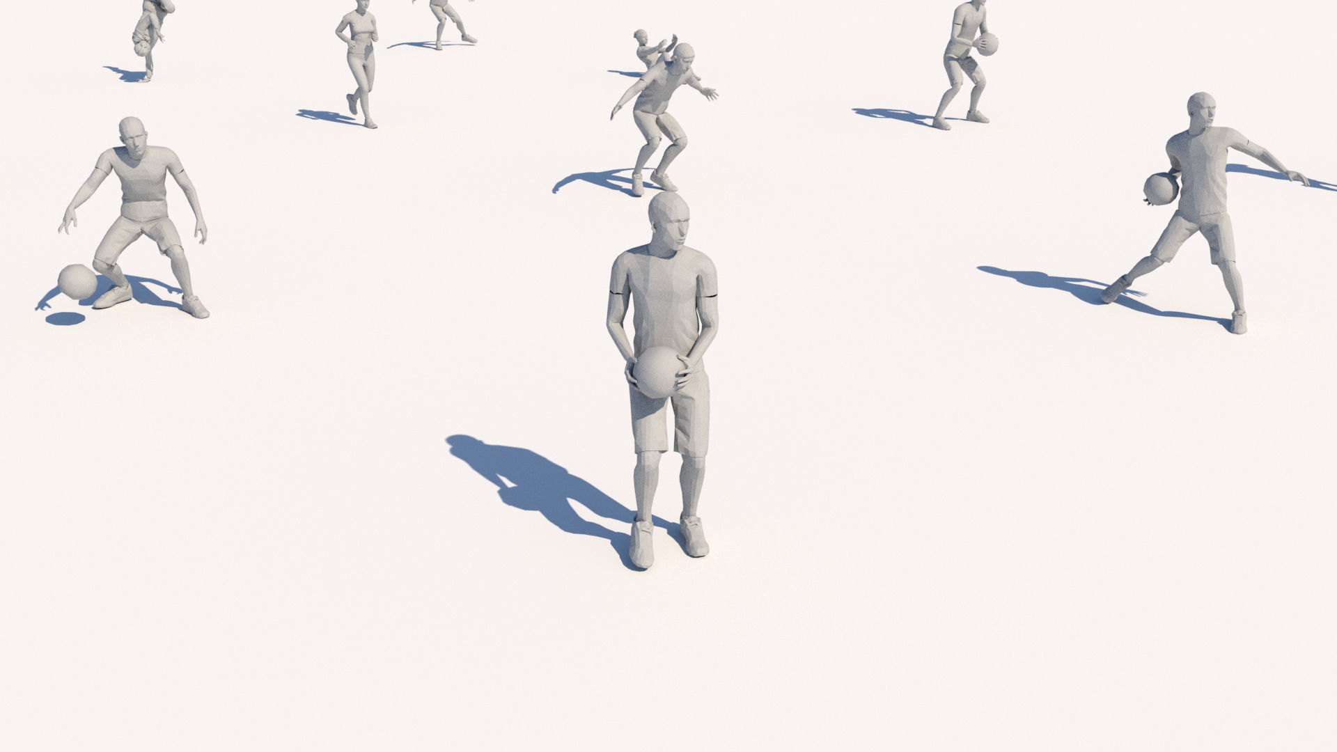 lowpoly people in motion pack  Low-poly 3D model_5