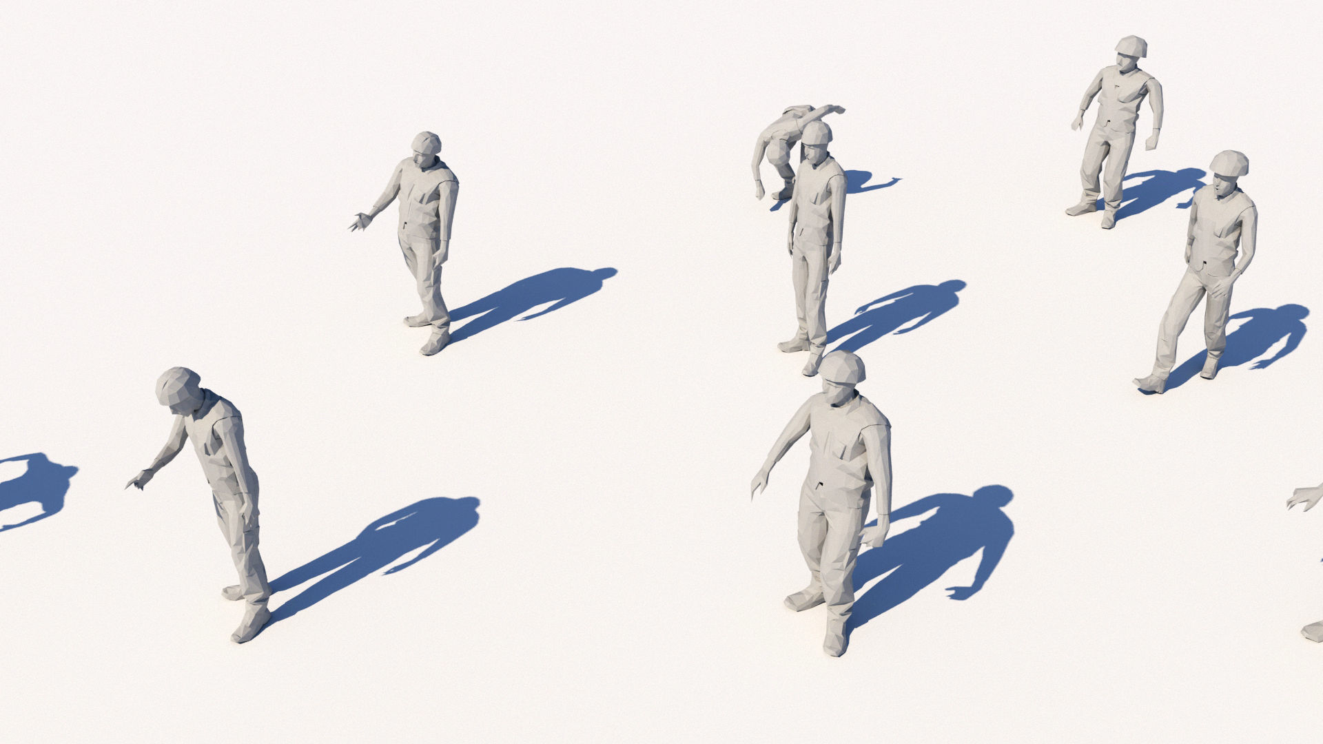lowpoly people in motion pack  Low-poly 3D model_23