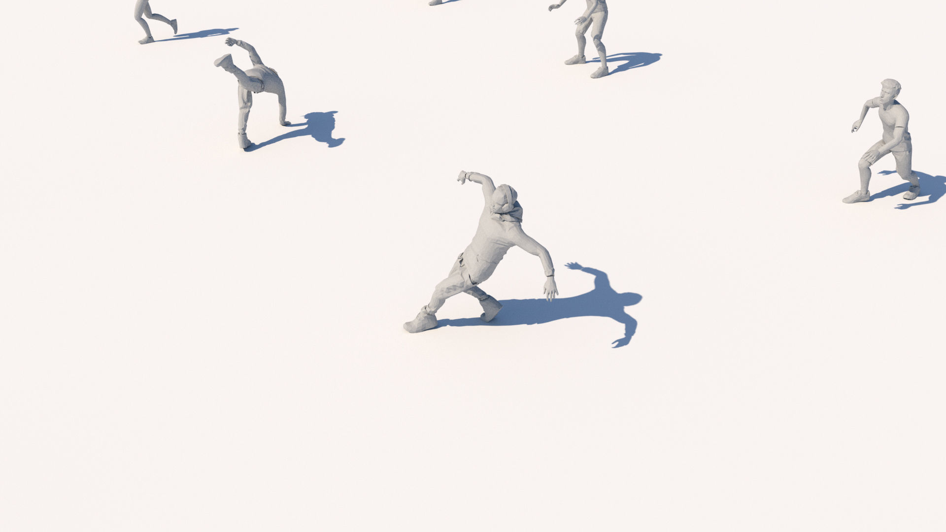 lowpoly people in motion pack  Low-poly 3D model_4