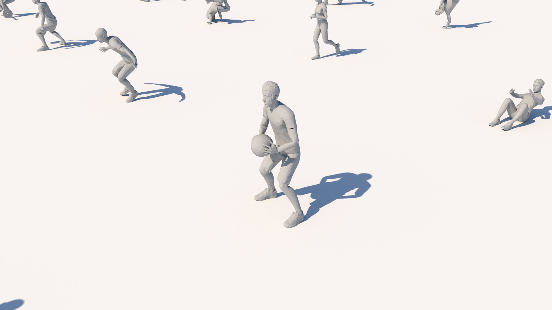 lowpoly people in motion pack  Low-poly 3D model_13