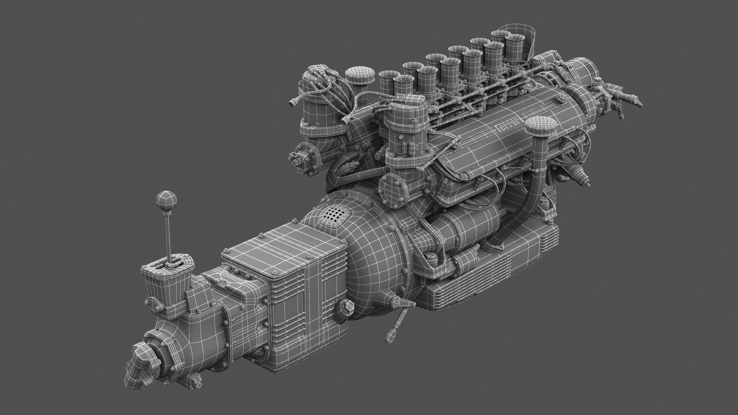 Ferrari 250 TR Engine - 3 liter - 1st version 3D model_9