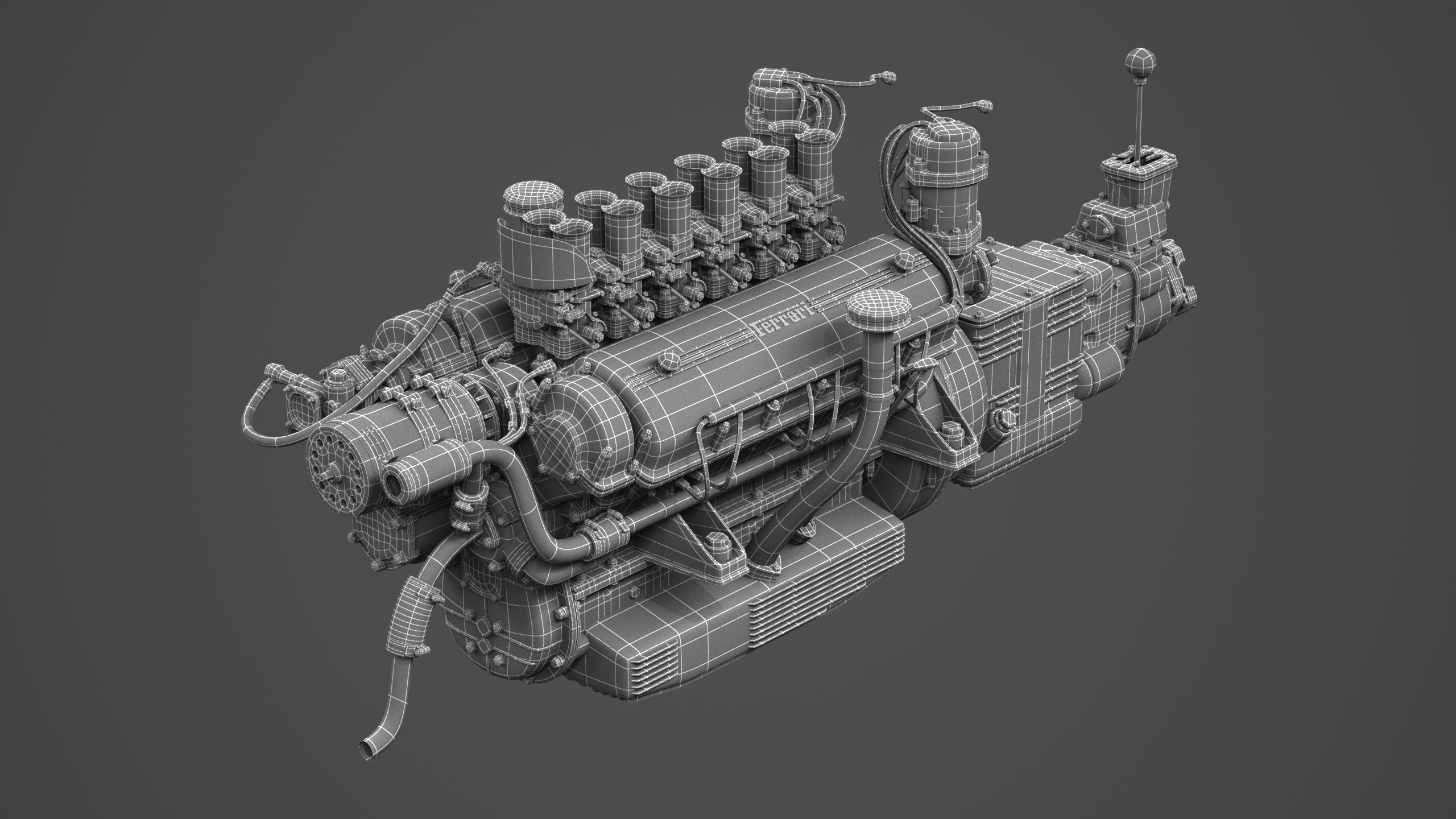 Ferrari 250 TR Engine - 3 liter - 1st version 3D model_6