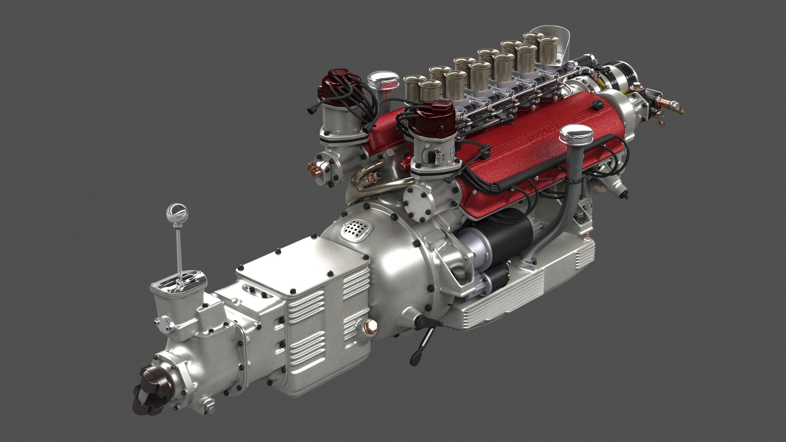 Ferrari 250 TR Engine - 3 liter - 1st version 3D model_8