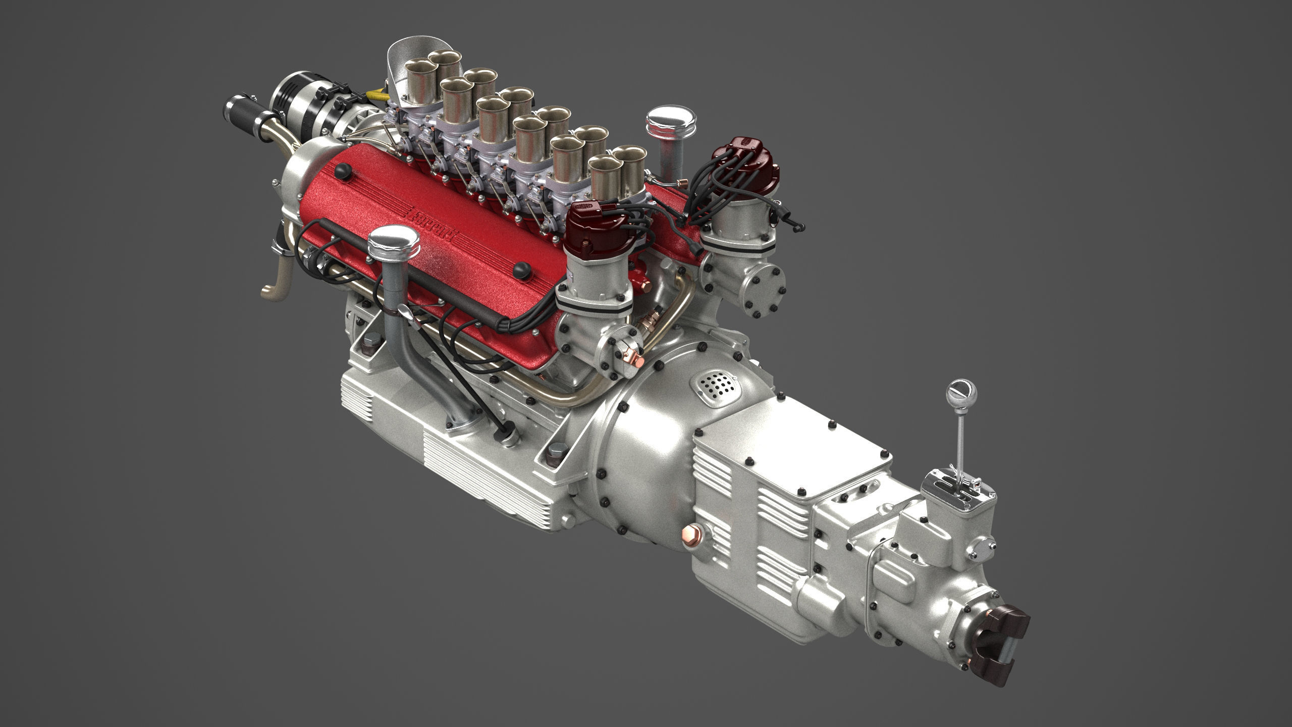 Ferrari 250 TR Engine - 3 liter - 1st version 3D model_11