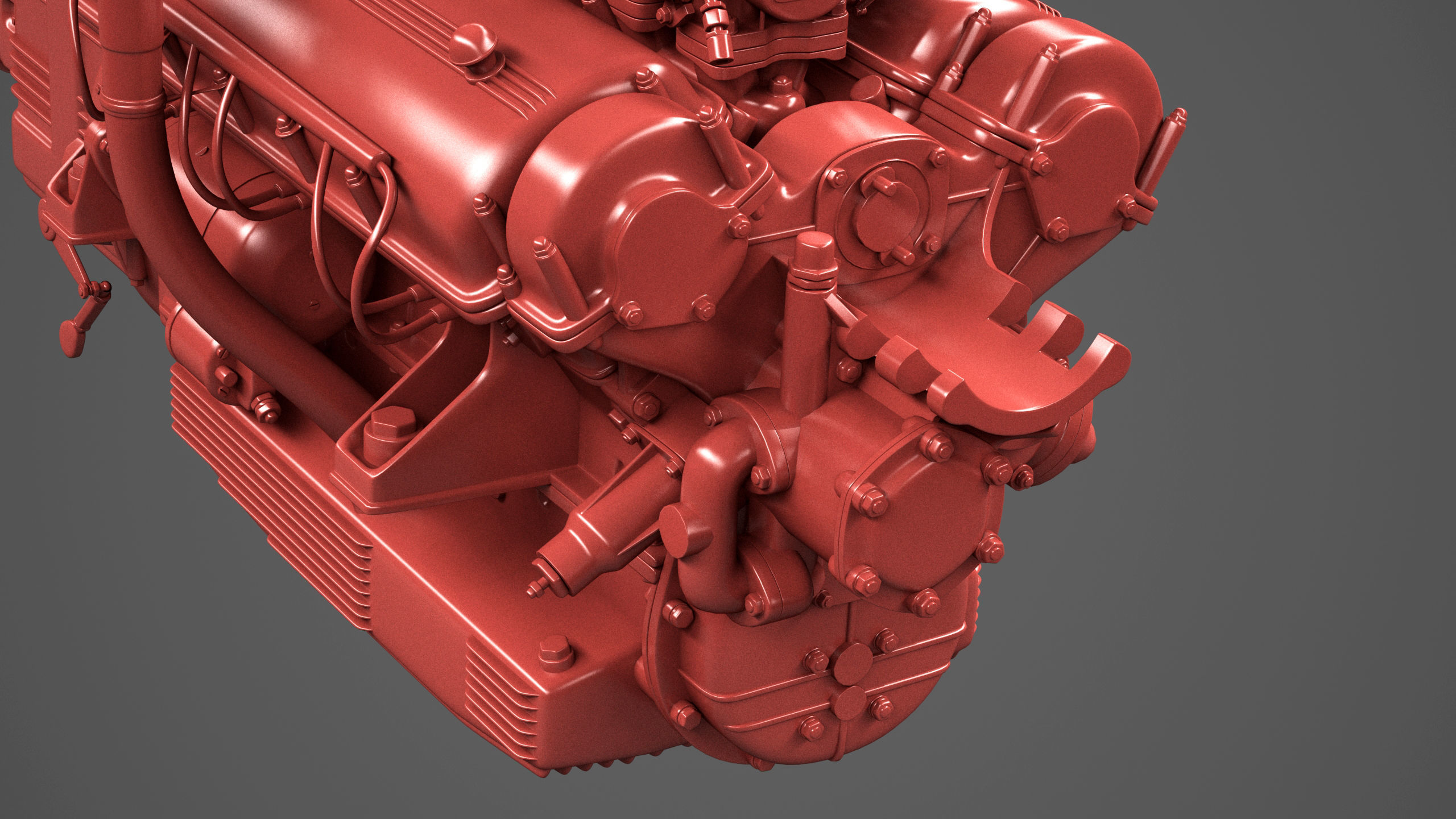 Ferrari 250 TR Engine - 3 liter - 1st version 3D model_22