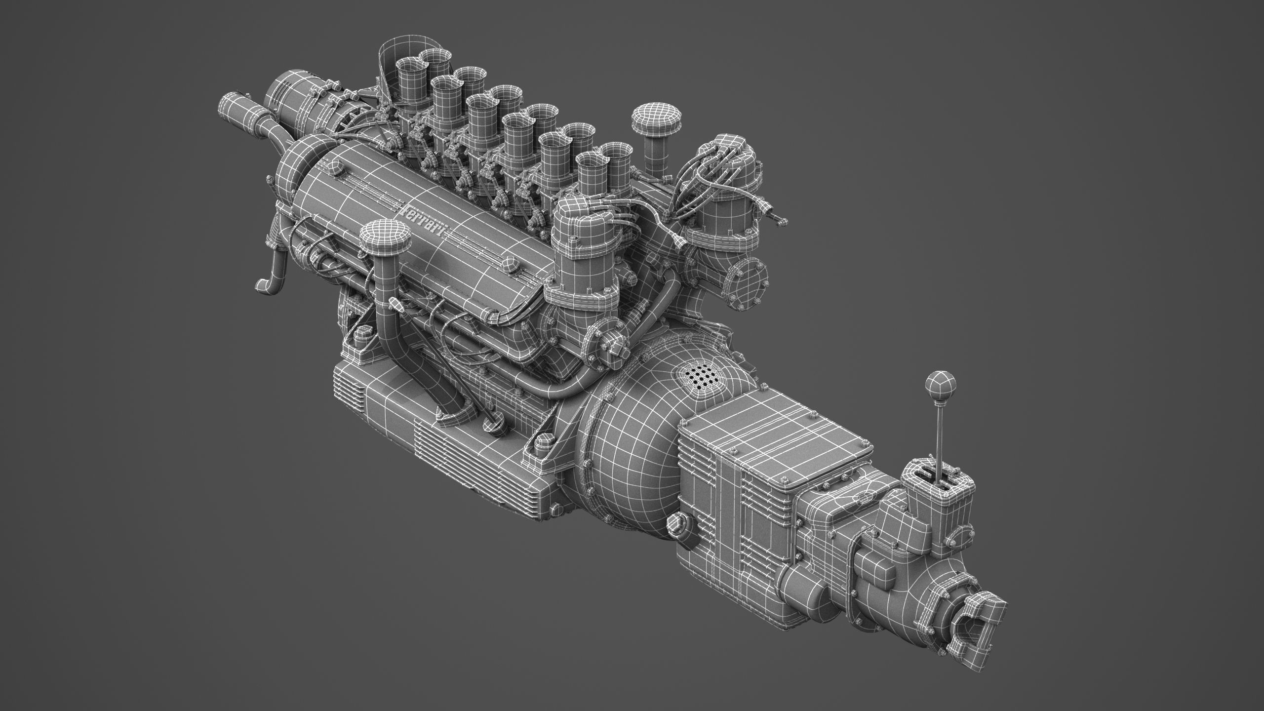 Ferrari 250 TR Engine - 3 liter - 1st version 3D model_12