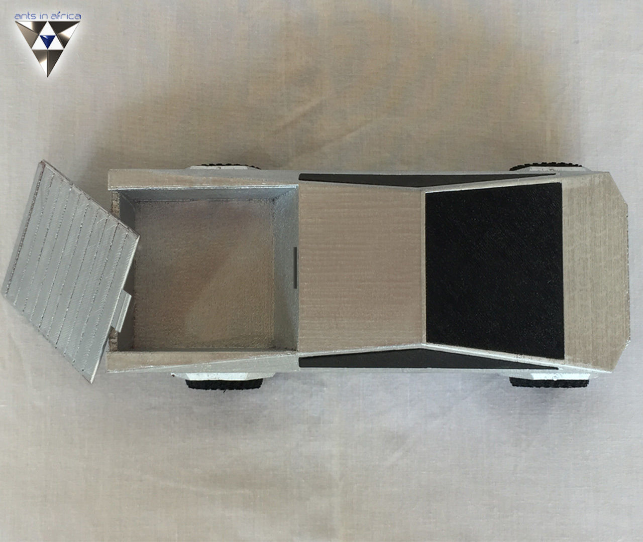 CYBERTRUCK silver toy car Free 3D print model_6