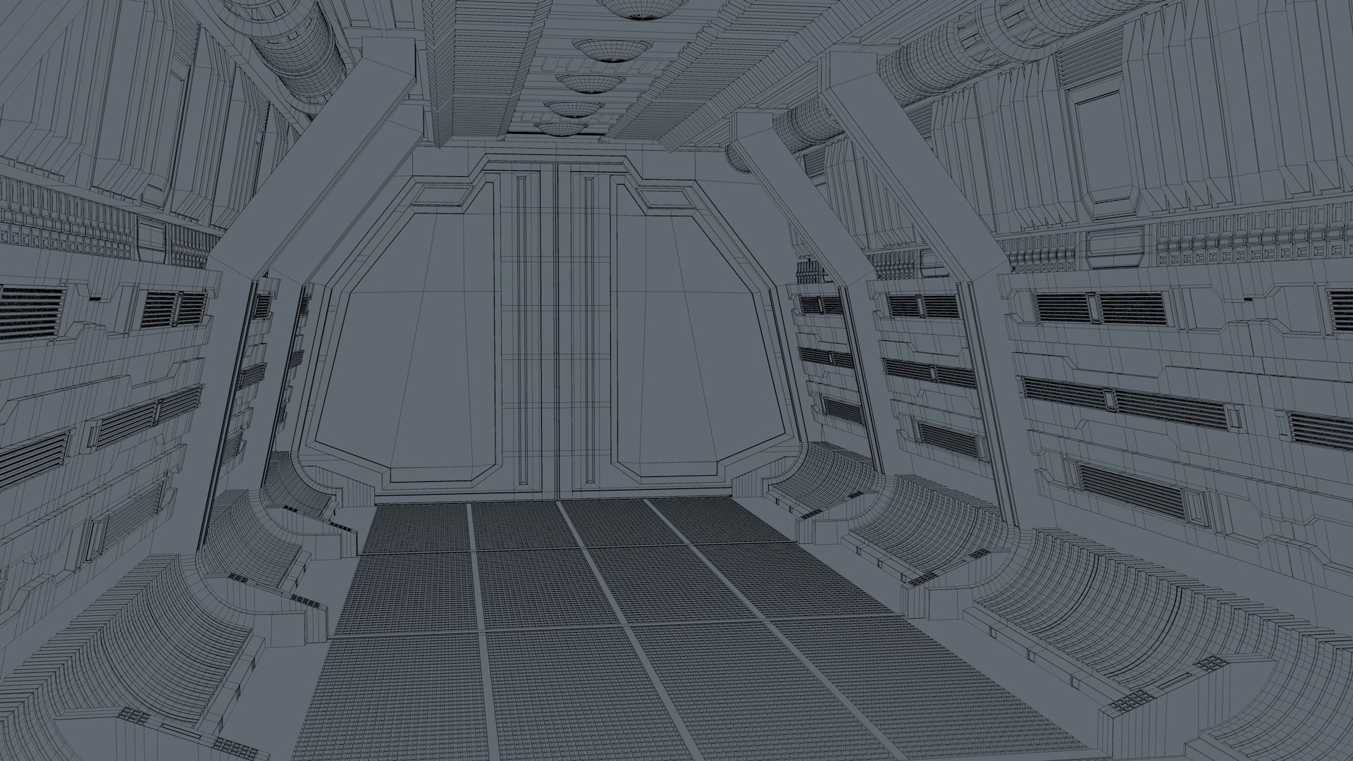Sci Fi Corridor 3D model_12