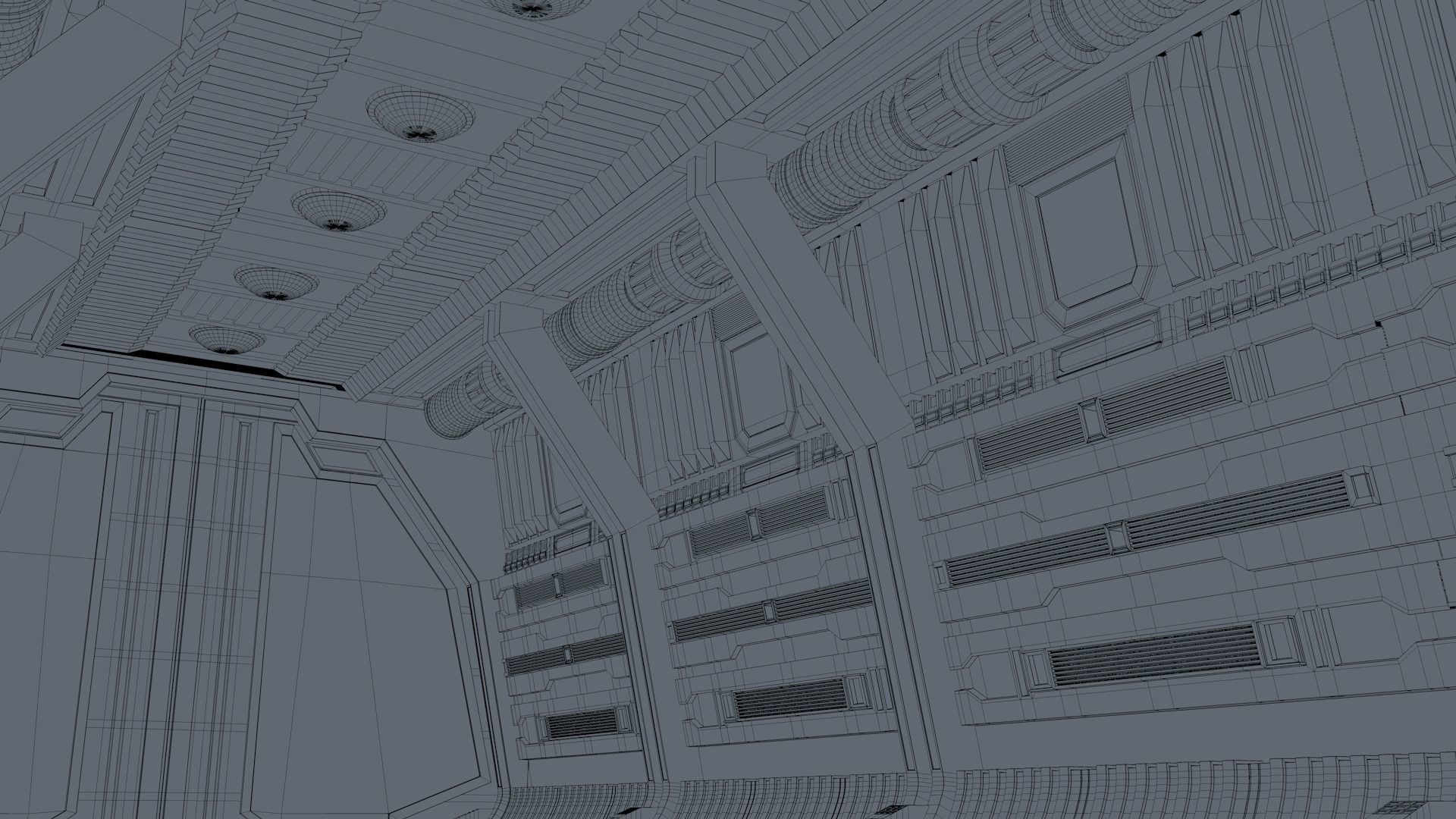 Sci Fi Corridor 3D model_13