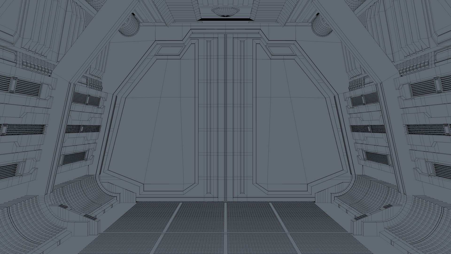 Sci Fi Corridor 3D model_11