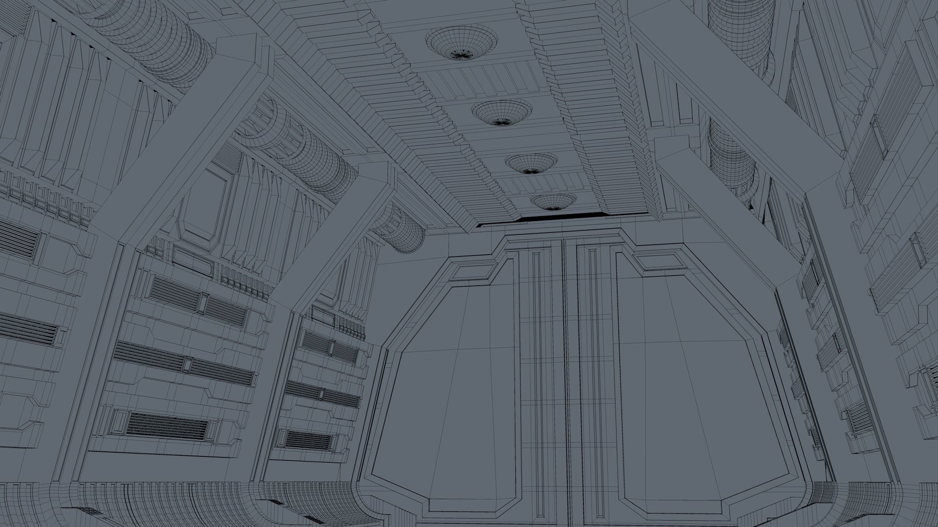 Sci Fi Corridor 3D model_15