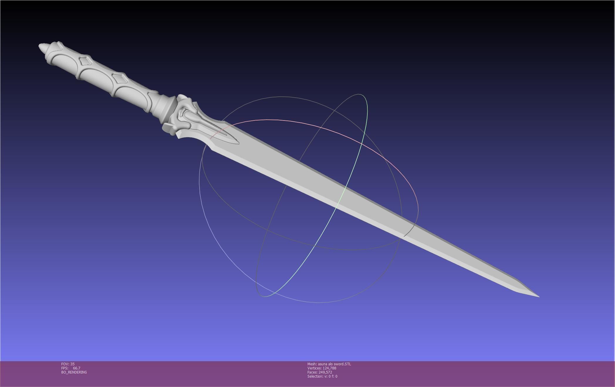 Sword Art Online Asuna ALO Sword Printable Assembly 3D print model_116