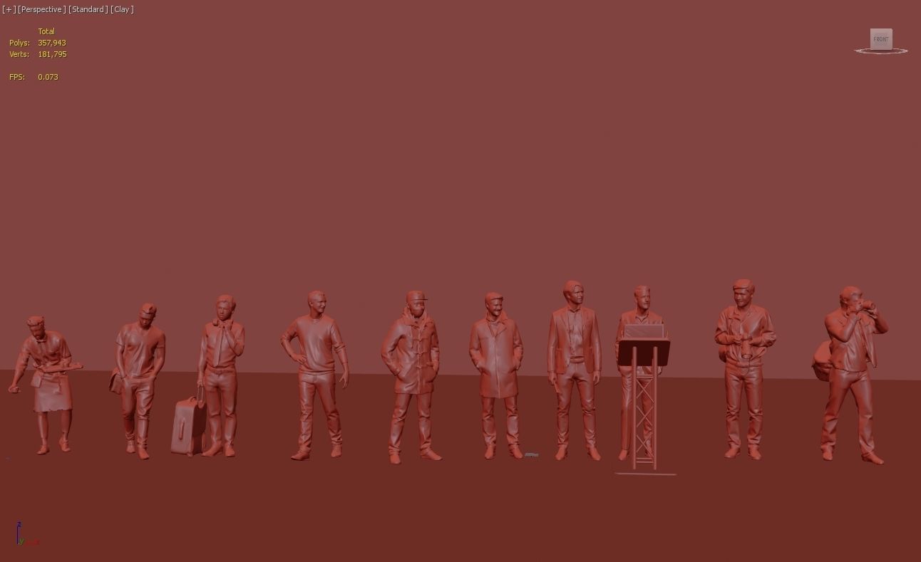 3d scanned Male characters 2 3D model_1