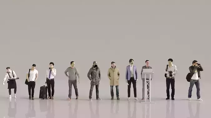 3d scanned Male characters 2