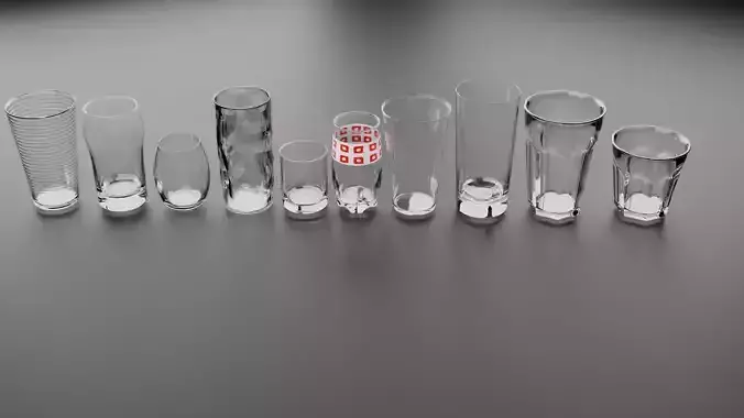 10 drinking glasses