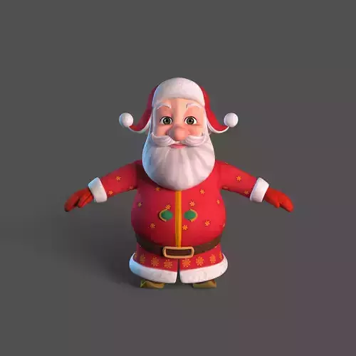 Cartoon Santa Claus 3D Model