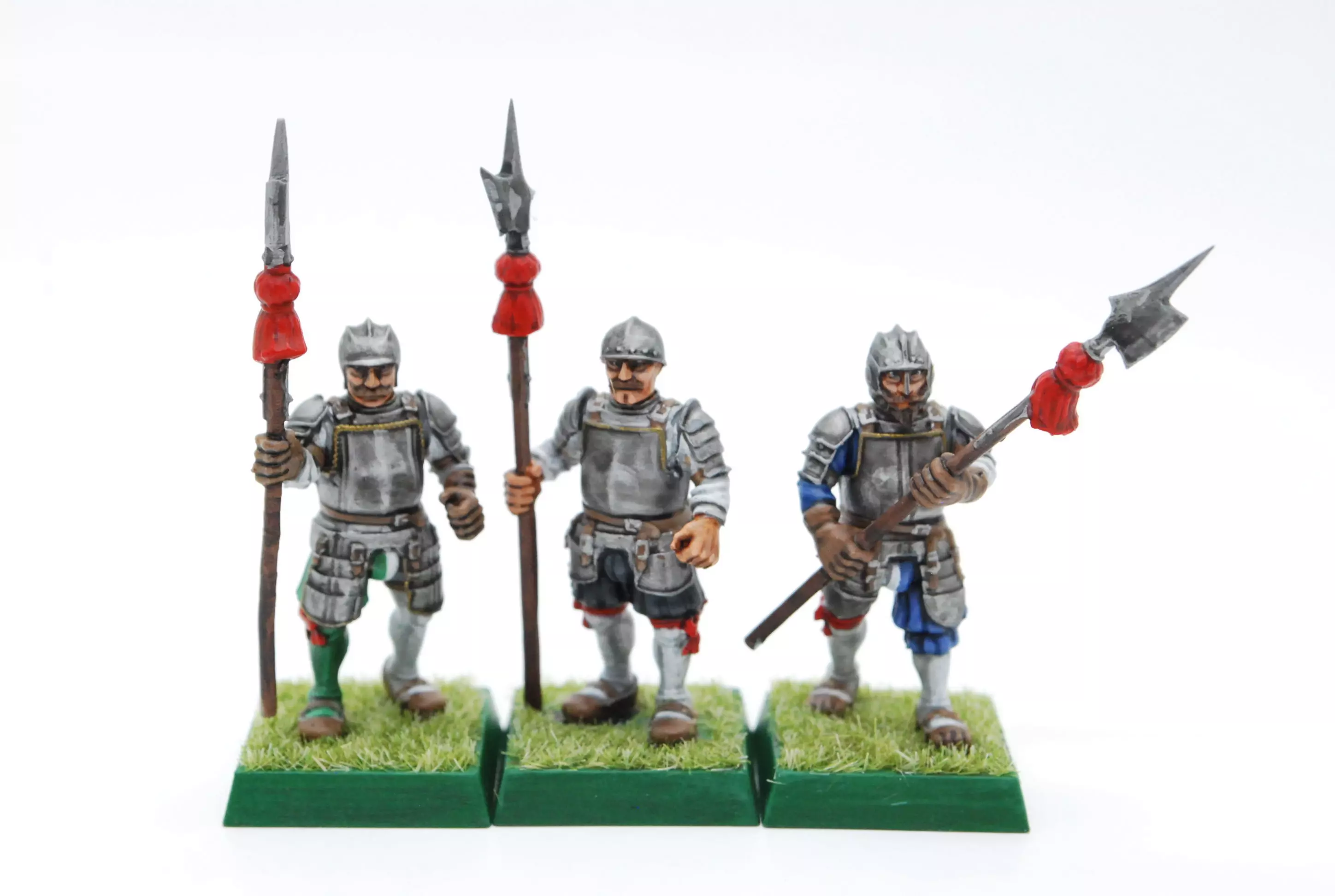 Landsknecht halberdiers and spearmen 3D print model