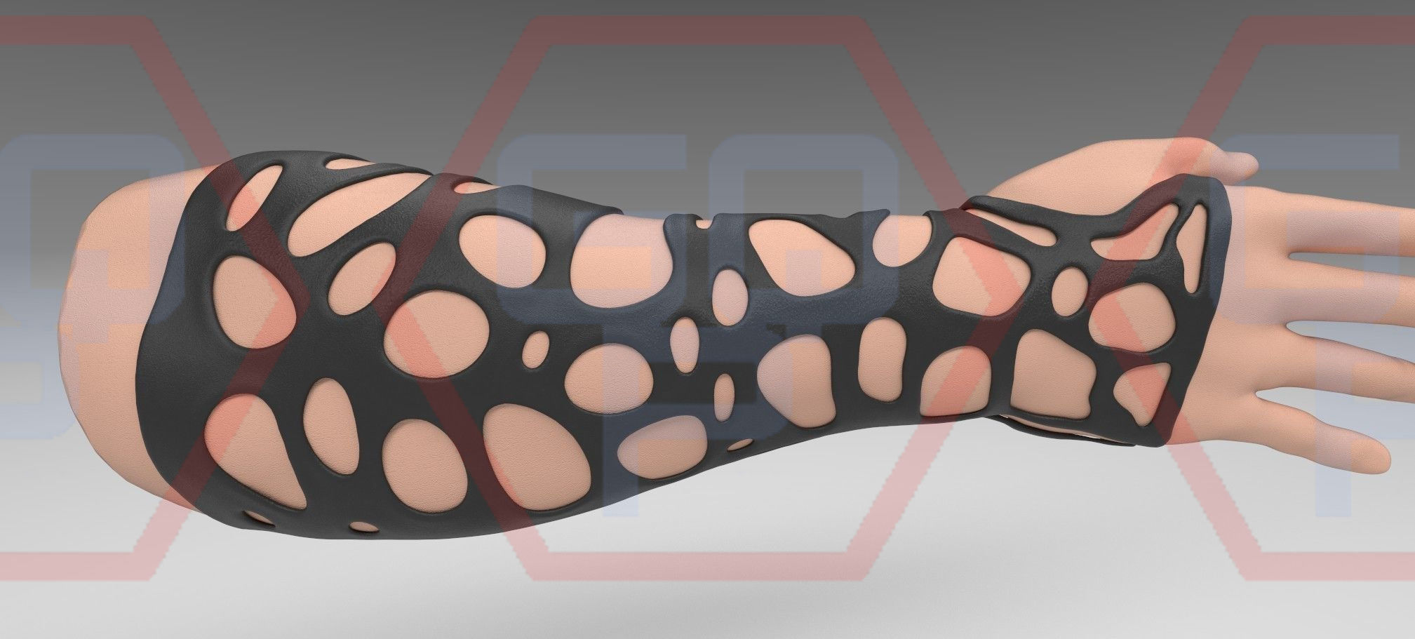 Orthopedic Hand wrist brace Low-poly 3D model_12
