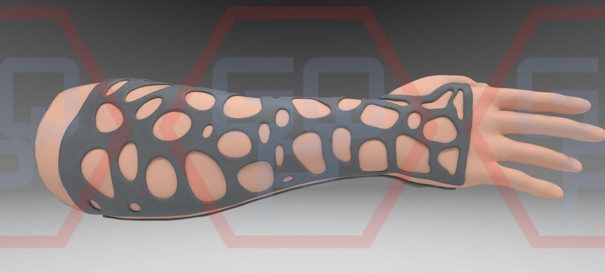 Orthopedic Hand wrist brace Low-poly 3D model_18