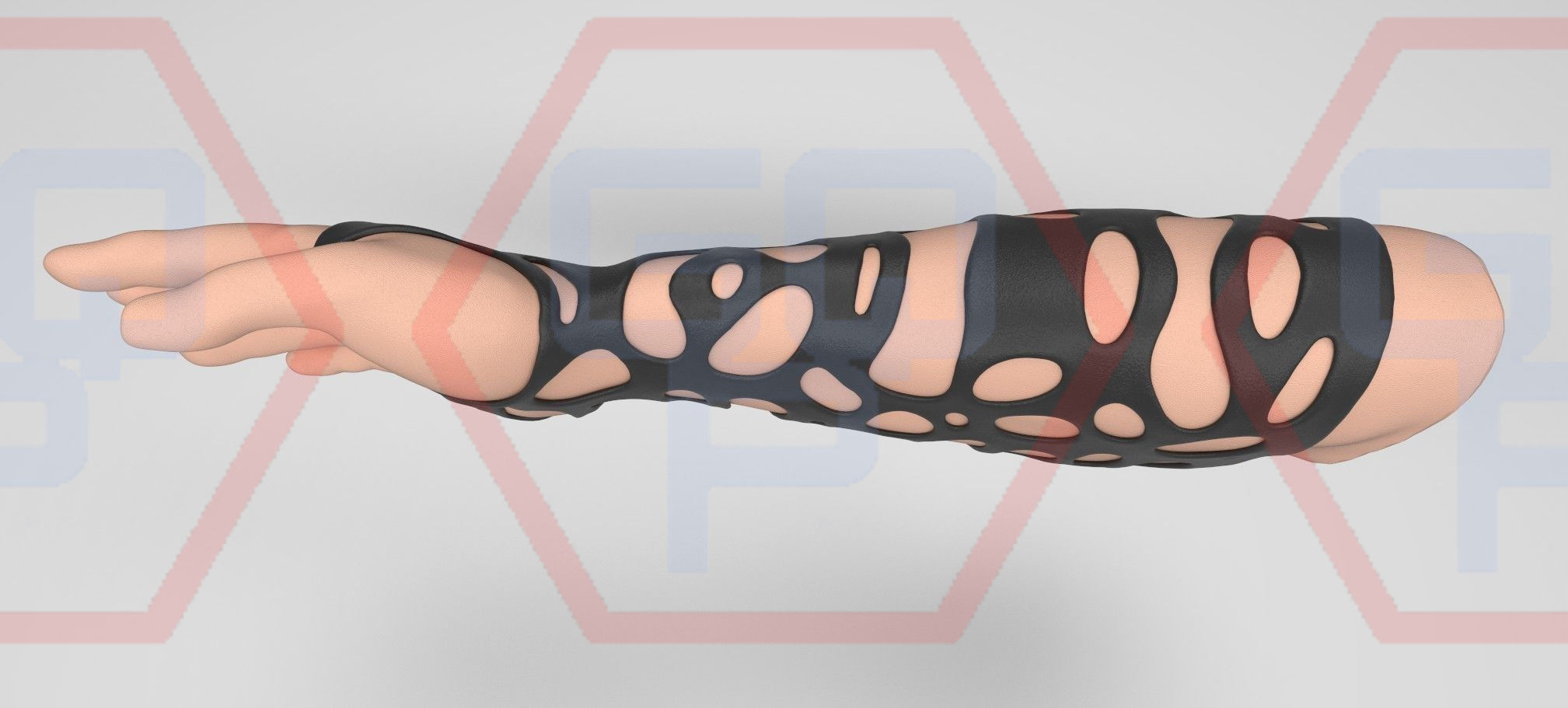 Orthopedic Hand wrist brace Low-poly 3D model_21