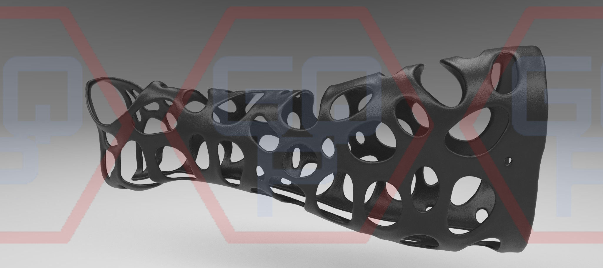 Orthopedic Hand wrist brace Low-poly 3D model_1