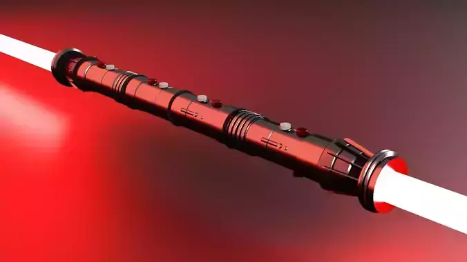 Darth Maul Lightsaber ---UPDATED VERSION--- Low-poly 3D model