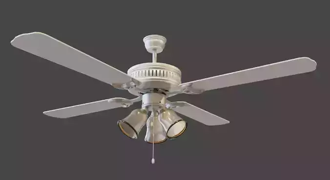White ceiling fan